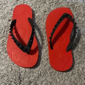 Louboutin flip flops